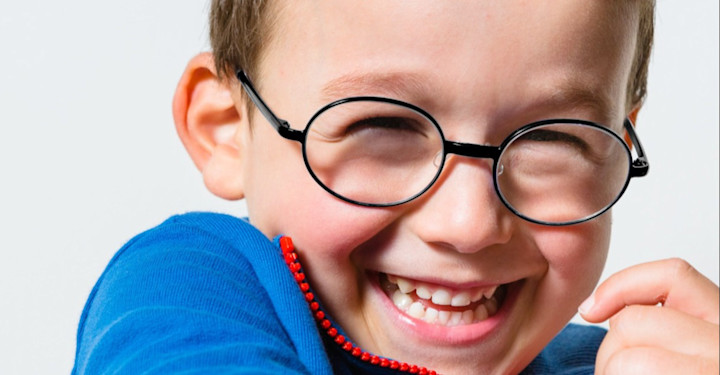 Young boy smiling